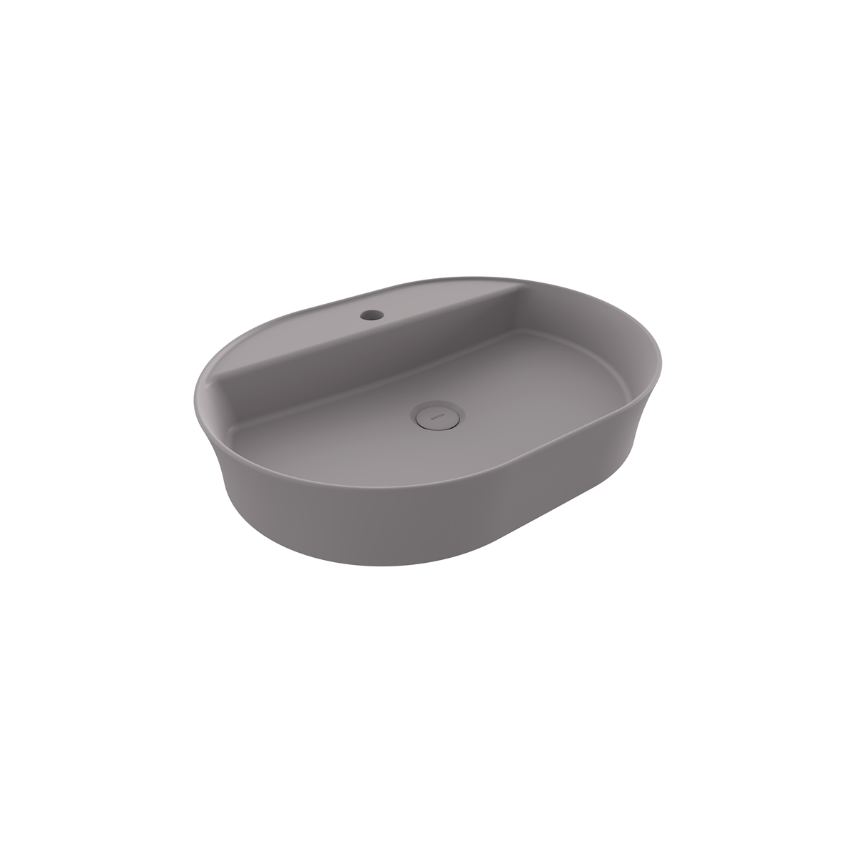 Bocchi Slim Line oval lavabo 60x45 cm Mat Gri