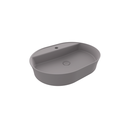 Bocchi Slim Line oval lavabo 60x45 cm Mat Gri