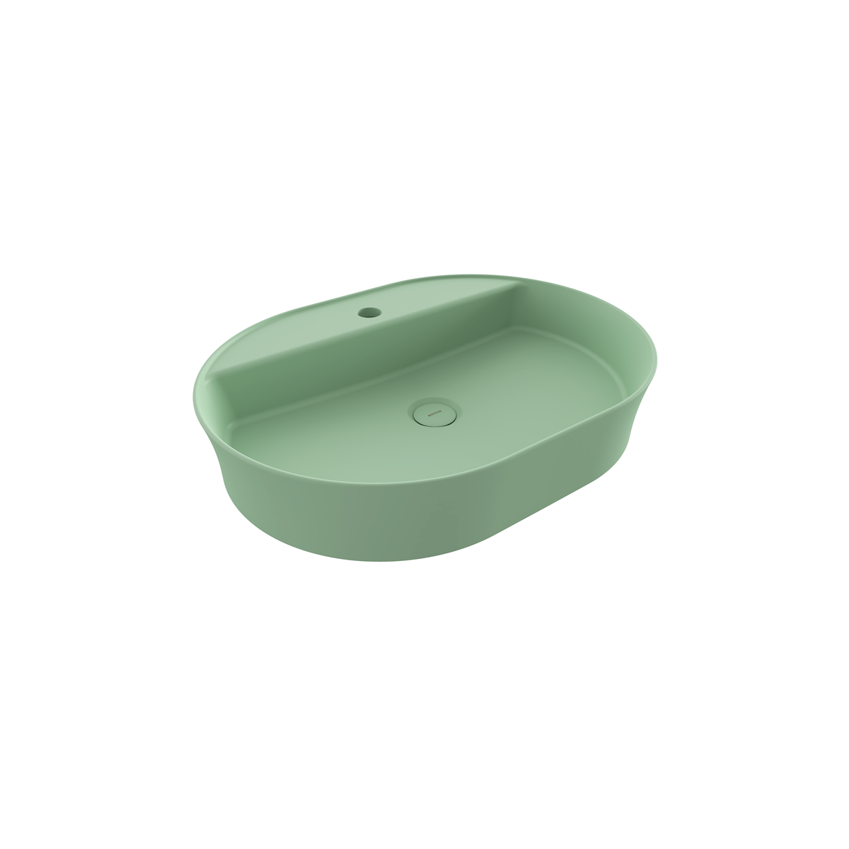 Bocchi Slim Line oval lavabo 60x45 cm Mat Mint Yeşil