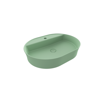 Bocchi Slim Line oval lavabo 60x45 cm Mat Mint Yeşil