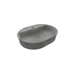 Bocchi Slim Line oval lavabo 60x45 cm Mat Beton