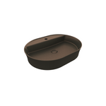 Bocchi Slim Line oval lavabo 60x45 cm Mat Bronz
