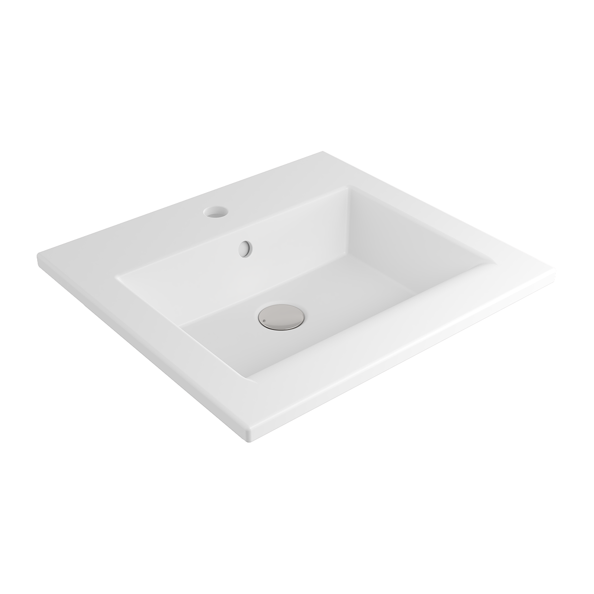Bocchi Milano Etajerli Lavabo 50 cm Mat Beyaz ürün görseli