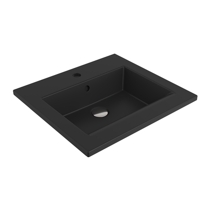 Bocchi Milano Etajerli Lavabo 50 cm Mat Siyah ürün görseli