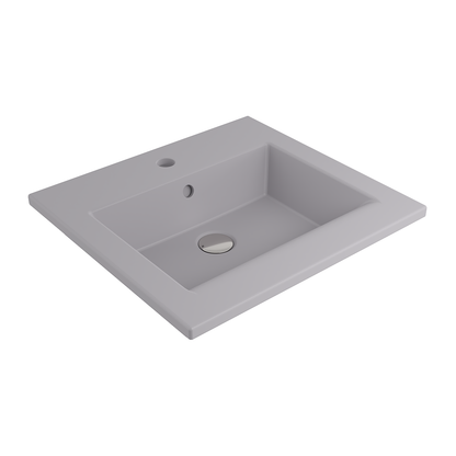 Bocchi Milano Etajerli Lavabo 50 cm Mat Gri ürün görseli