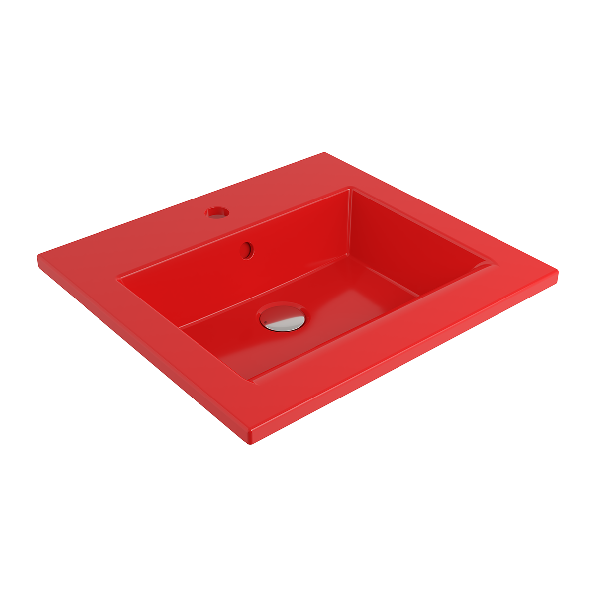 Bocchi Milano Etajerli Lavabo 50 cm Parlak Kırmızı ürün görseli