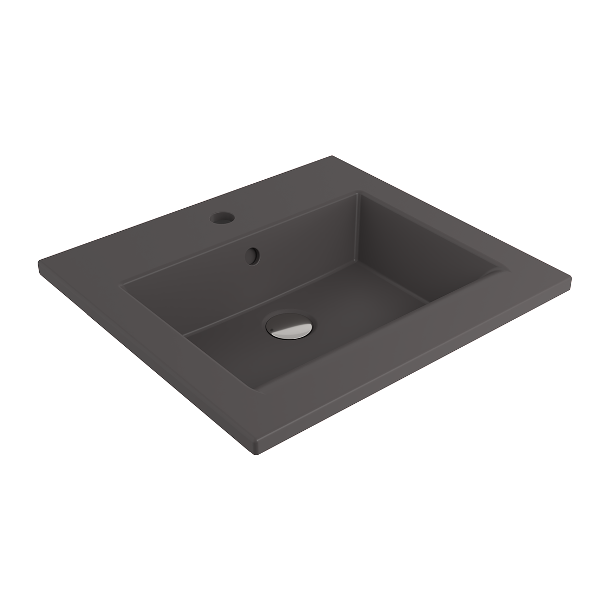 Bocchi Milano Etajerli Lavabo 50 cm Mat Antrasit ürün görseli