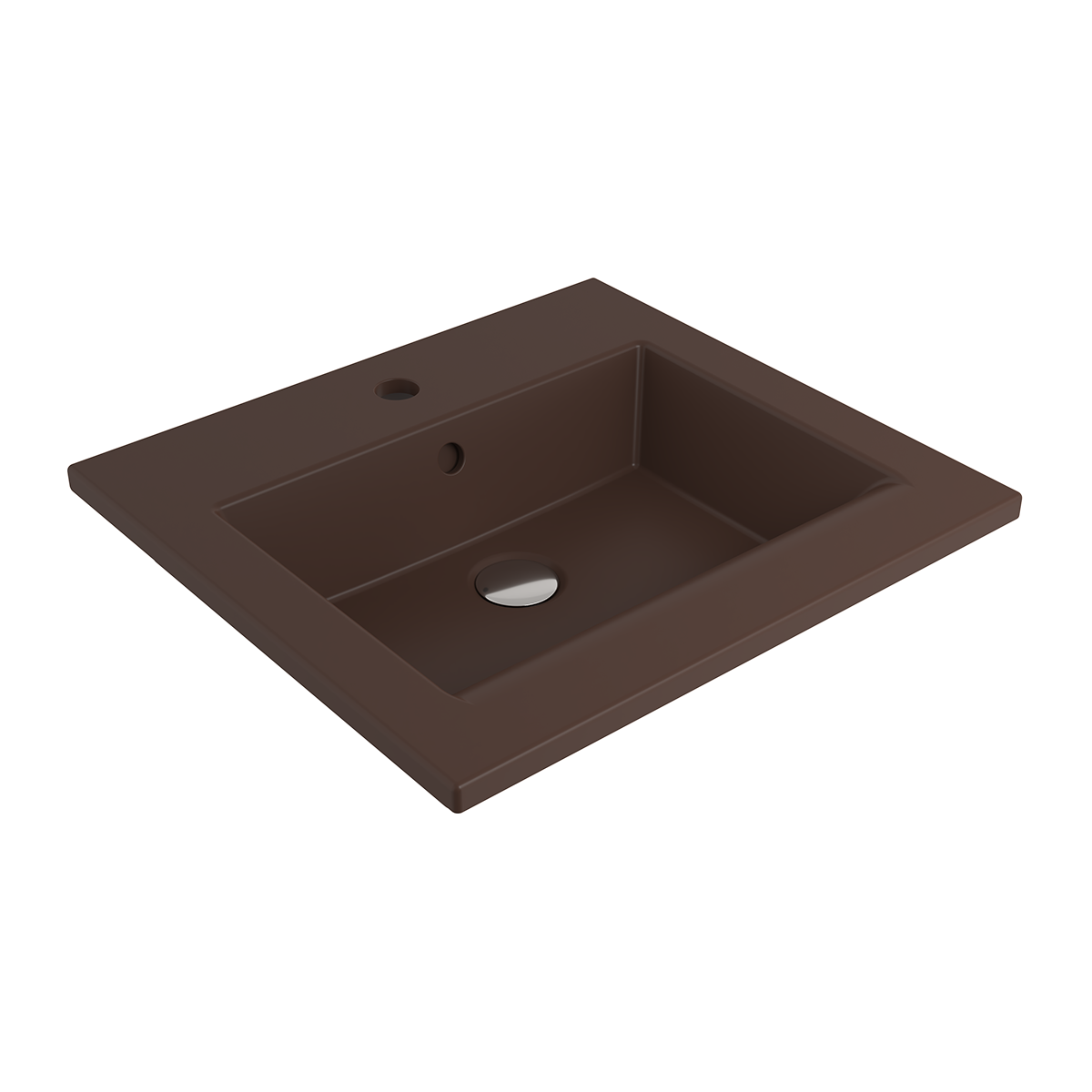 Bocchi Milano Etajerli Lavabo 50 cm Mat Kahve ürün görseli