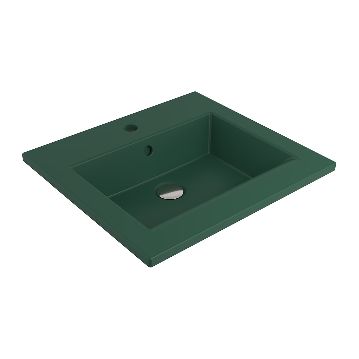 Bocchi Milano Etajerli Lavabo 50 cm Mat Yeşil ürün görseli