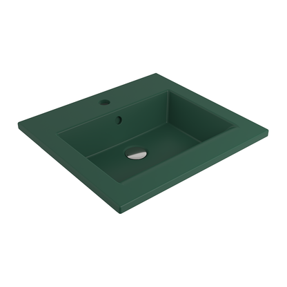 Bocchi Milano Etajerli Lavabo 50 cm Mat Yeşil ürün görseli