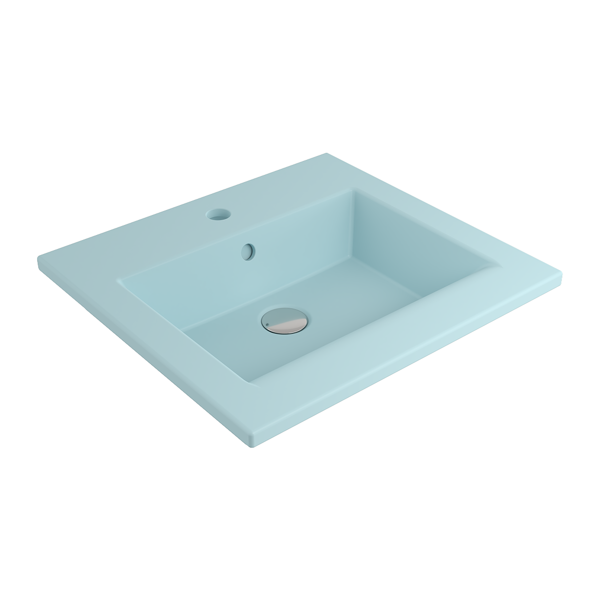 Bocchi Milano Etajerli Lavabo 50 cm Mat Buz Mavisi ürün görseli