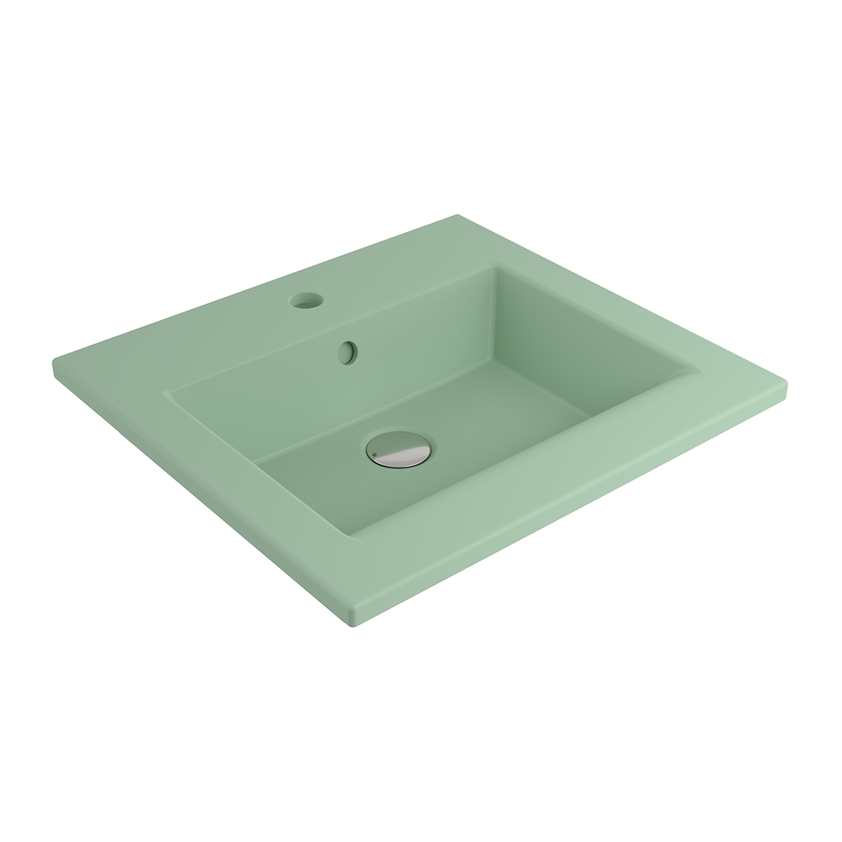 Bocchi Milano Etajerli Lavabo 50 cm Mat Mint Yeşil ürün görseli