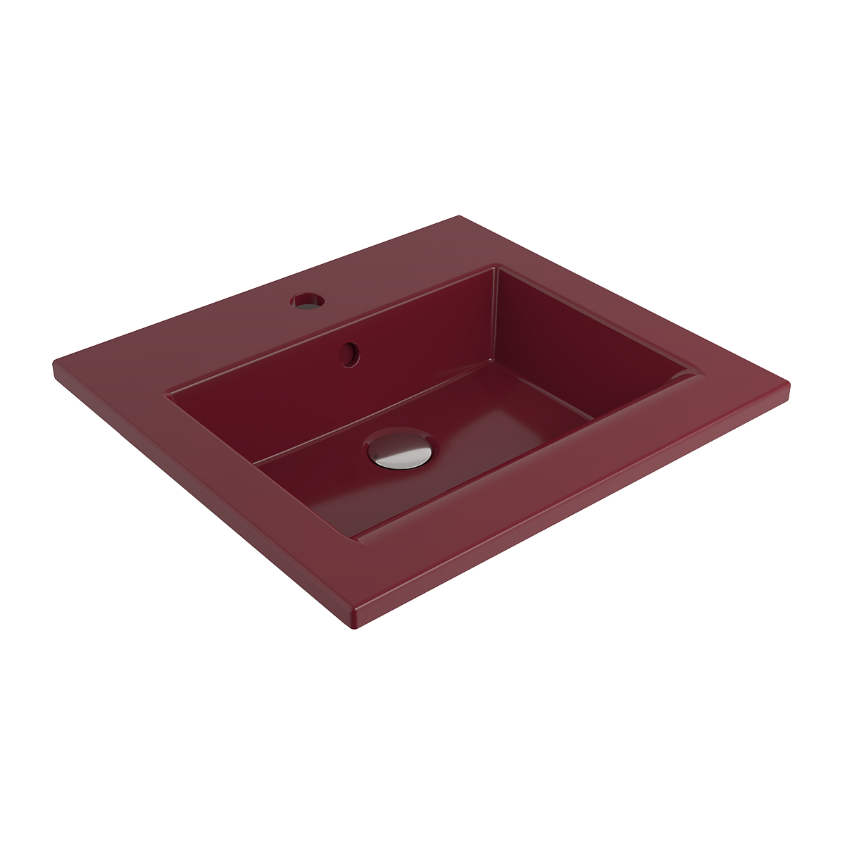 Bocchi Milano Etajerli Lavabo 50 cm Parlak Burgonya Bordosu ürün görseli