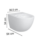 VitrA Sento Rim-ex Kanalsız Asma Klozet 54 cm, ( Kapak Dahil )