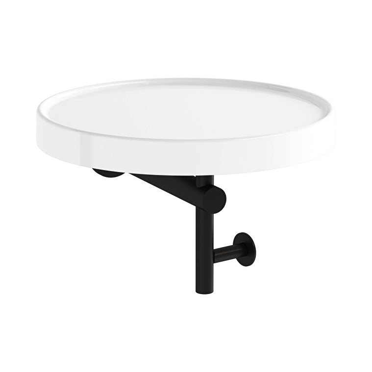VitrA ArchiPlan Seramik Etajerli Tekli Askı, Siyah-Beyaz - A44006 - Görsel 1