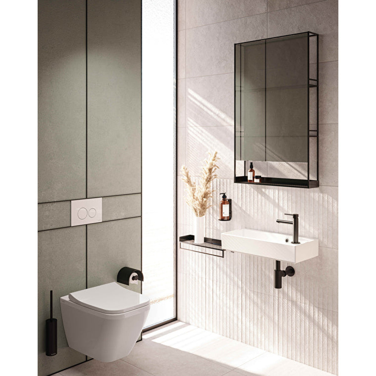 VitrA Origin Kapaklı Tuvalet Kağıtlığı, Mat Siyah - A4488836 - Görsel 14