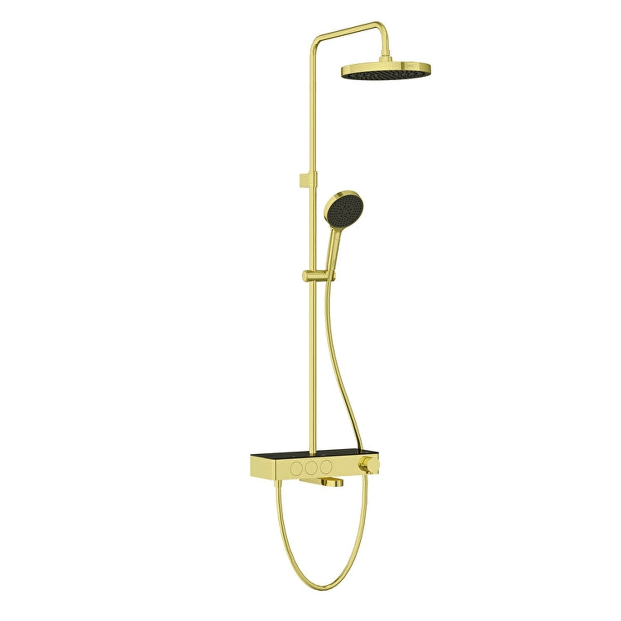 Artema Core Round 250 Duş Kolonu ve Termostatik Banyo Bataryası Sistemi, Soft Altın – A4730974