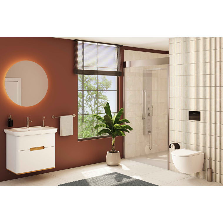 VitrA Origin Kapaklı Tuvalet Kağıtlığı, Fırçalı Nikel - A4488834 - Görsel 3