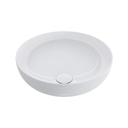 Bocchi Sottile Slim Line yuvarlak tezgâh üstü lavabo 38 cm Parlak Beyaz