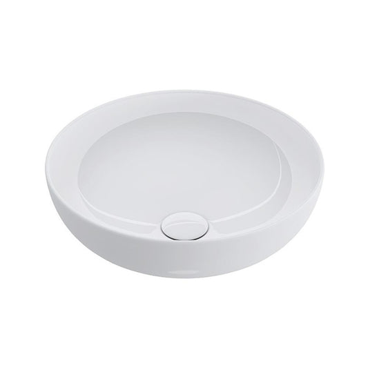 Bocchi Sottile Slim Line yuvarlak tezgâh üstü lavabo 38 cm Parlak Beyaz