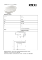 Bocchi Sottile Slim Line oval lavabo 1521 teknik detay ve ölçü çizimi