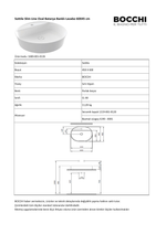 Bocchi Sottile Slim Line oval lavabo 1600 teknik detay ve ölçü çizimi