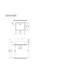 Bocchi Milano 50 cm çanak lavabo teknik çizimi