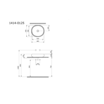 Bocchi Strata 49 cm lavabo teknik çizimi