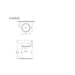 Bocchi Venezia 45 cm çanak lavabo teknik çizimi
