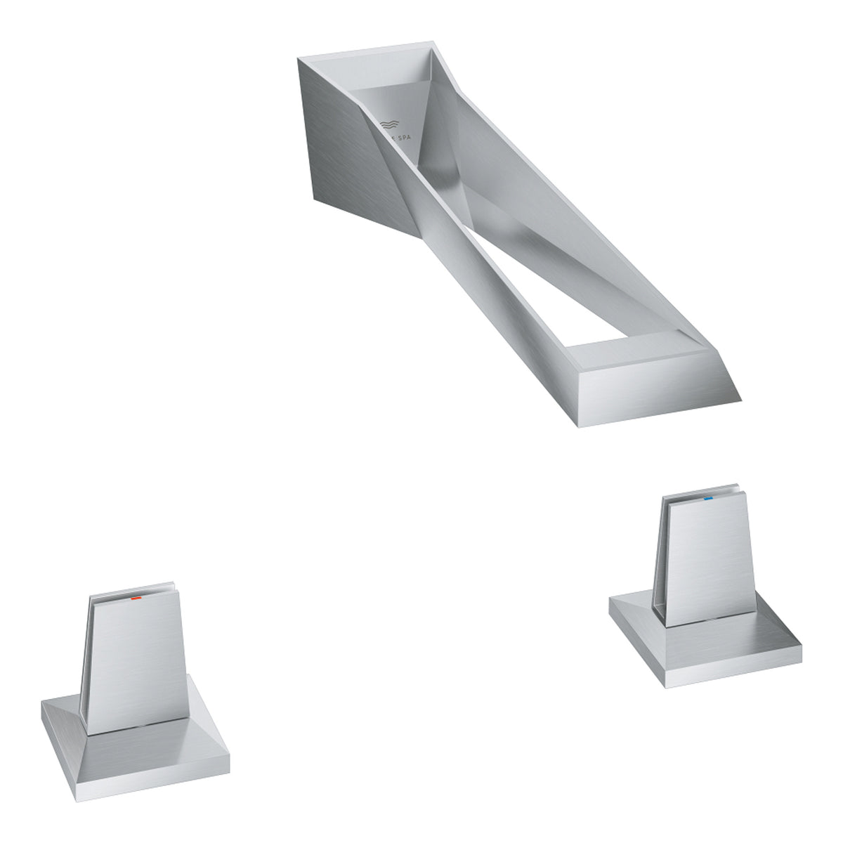 Grohe Allure Brilliant Icon 3D, 3 Delikli Duvardan Ankastre Lavabo Bataryası, Paslanmaz Çelik - Ürün Görseli