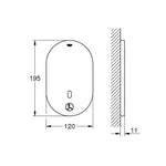 Grohe Eurosmart Cosmopolitan E Bluetooth Fotoselli Ankastre Duş Bataryası - Teknik Çizim