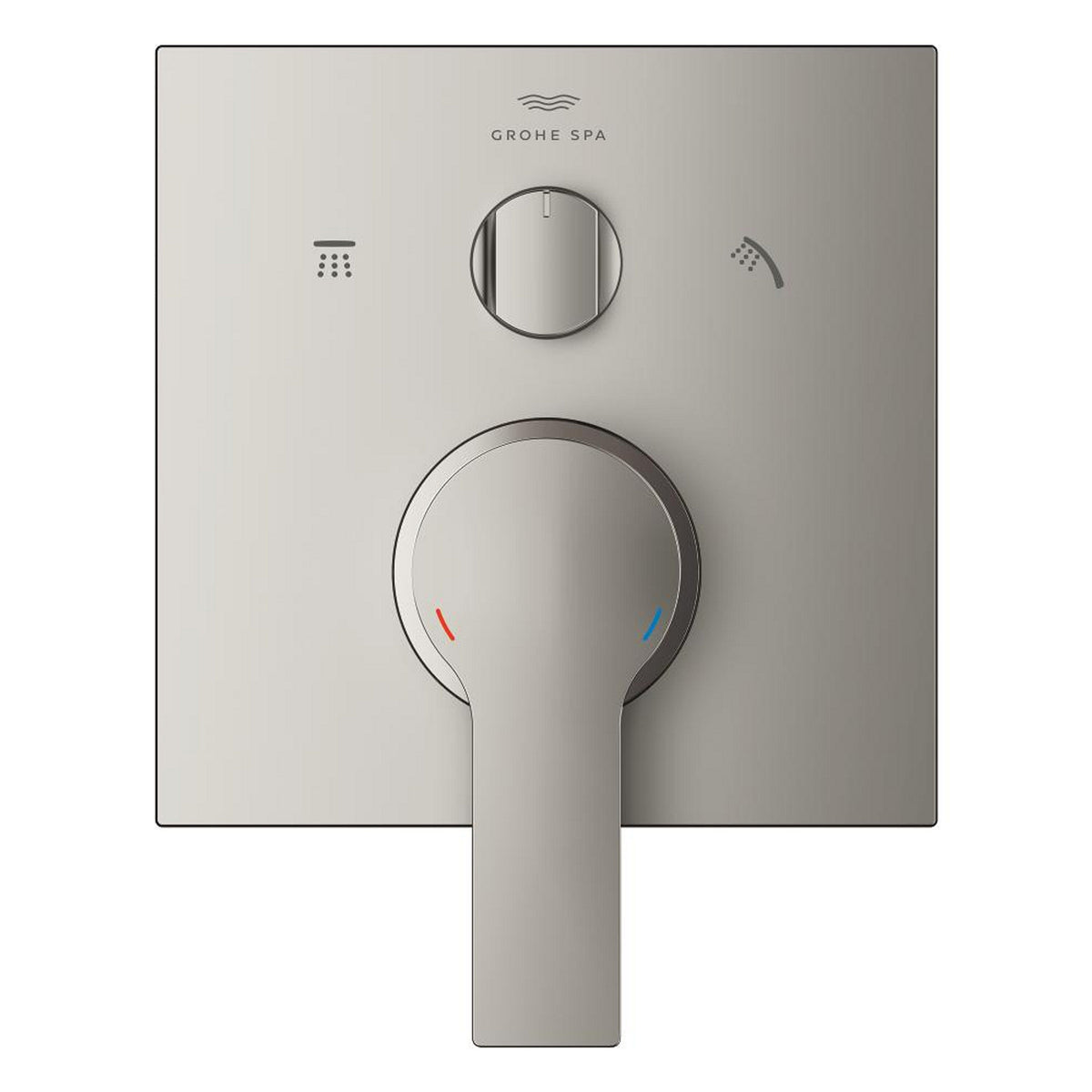 Grohe Allure Ankastre Banyo Bataryası (3 Yollu, Sıva Üstü Grubu), Saten Çelik - Ürün Görseli