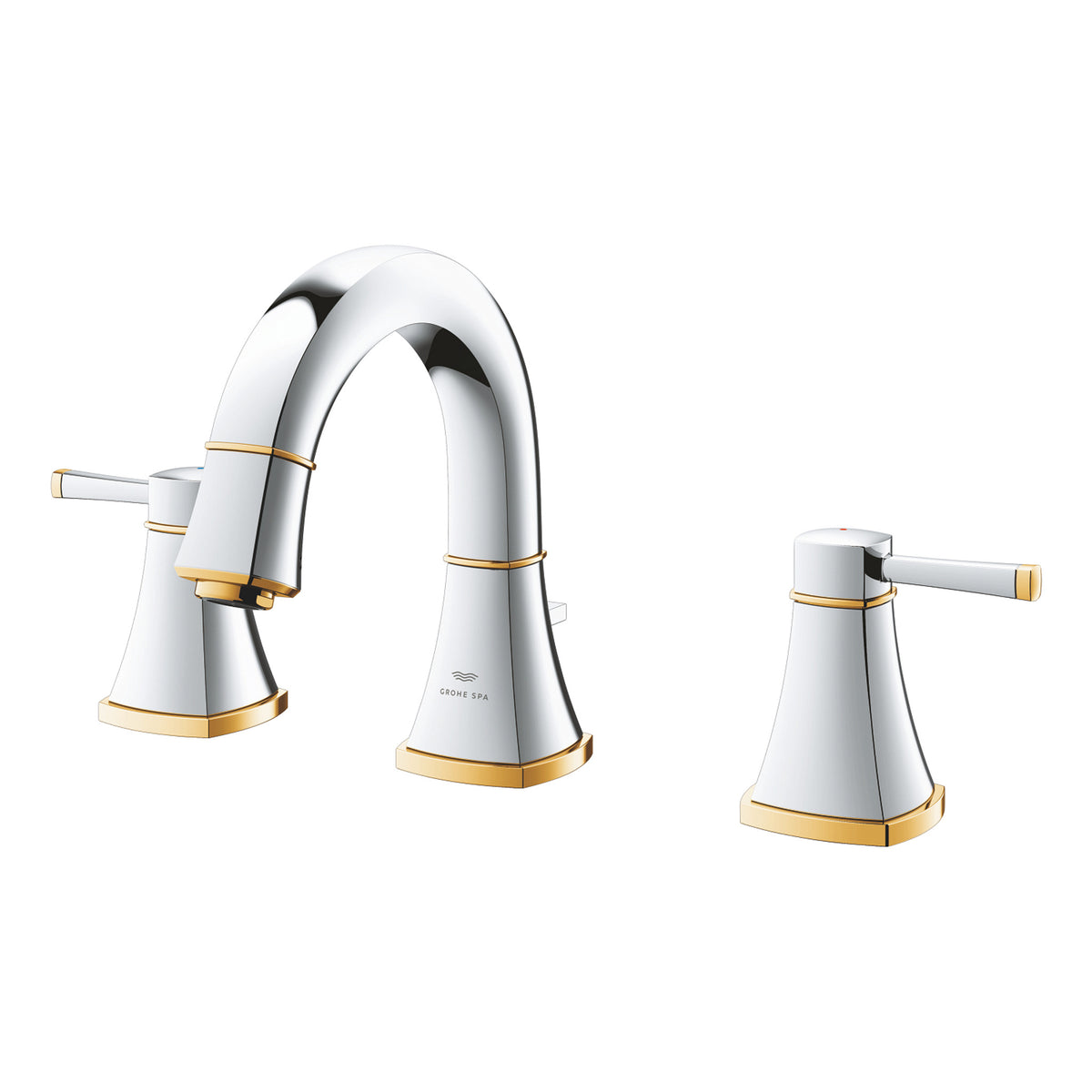Grohe Grandera 3 Delikli Lavabodan Ankastre Sifon Kumandalı Lavabo Bataryası (M-Boy) Krom-Altın - Ürün Görseli
