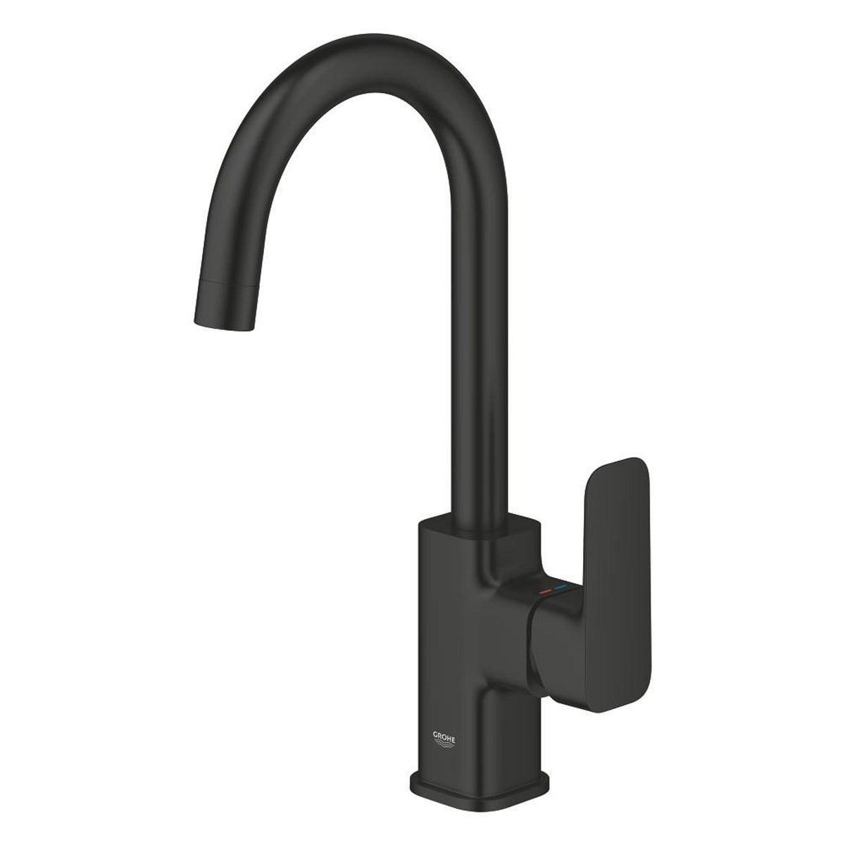 Grohe Cubeo Yüksek Lavabo Bataryası, L-Boy, Mat Siyah (Döner Borulu) - Ürün Görseli