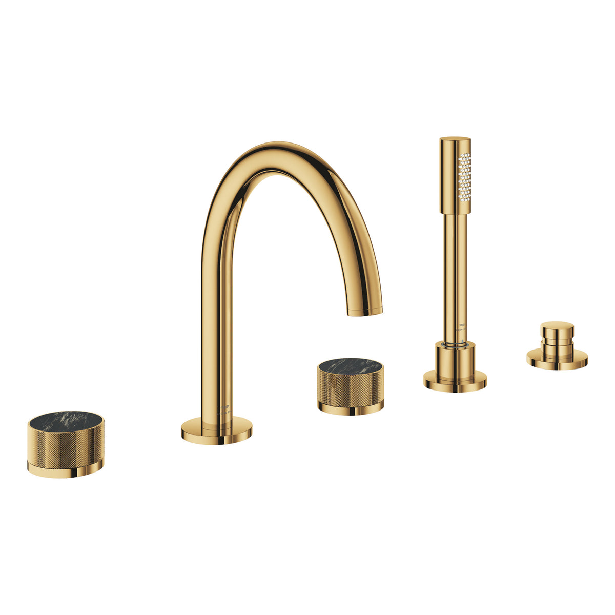 Grohe Atrio Private Collection 5 Delikli Ankastre Küvet Bataryası (Sıva Üstü Grubu), Altın - Ürün Görseli
