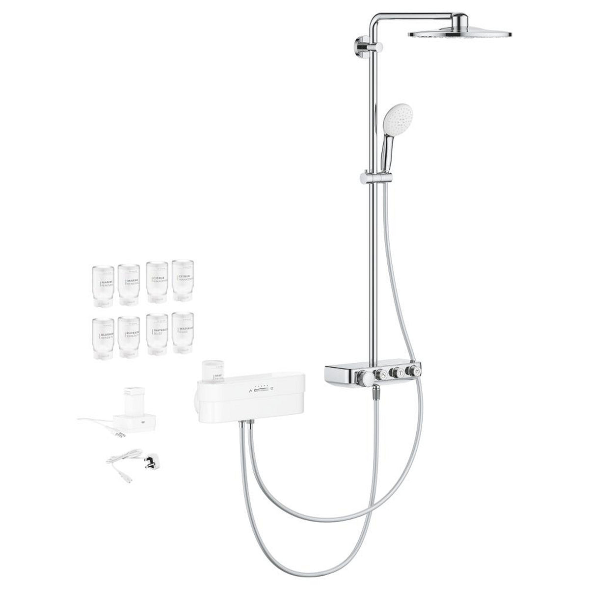 Grohe Euphoria Purefoam SmartControl 310 Duo Duş Sistemi, Duvara Monte, Termostatik/Elektronik Bataryalı Duş Kolonu (Su ve Sabun Püskürtmeli El Duşu) - Ürün Görseli