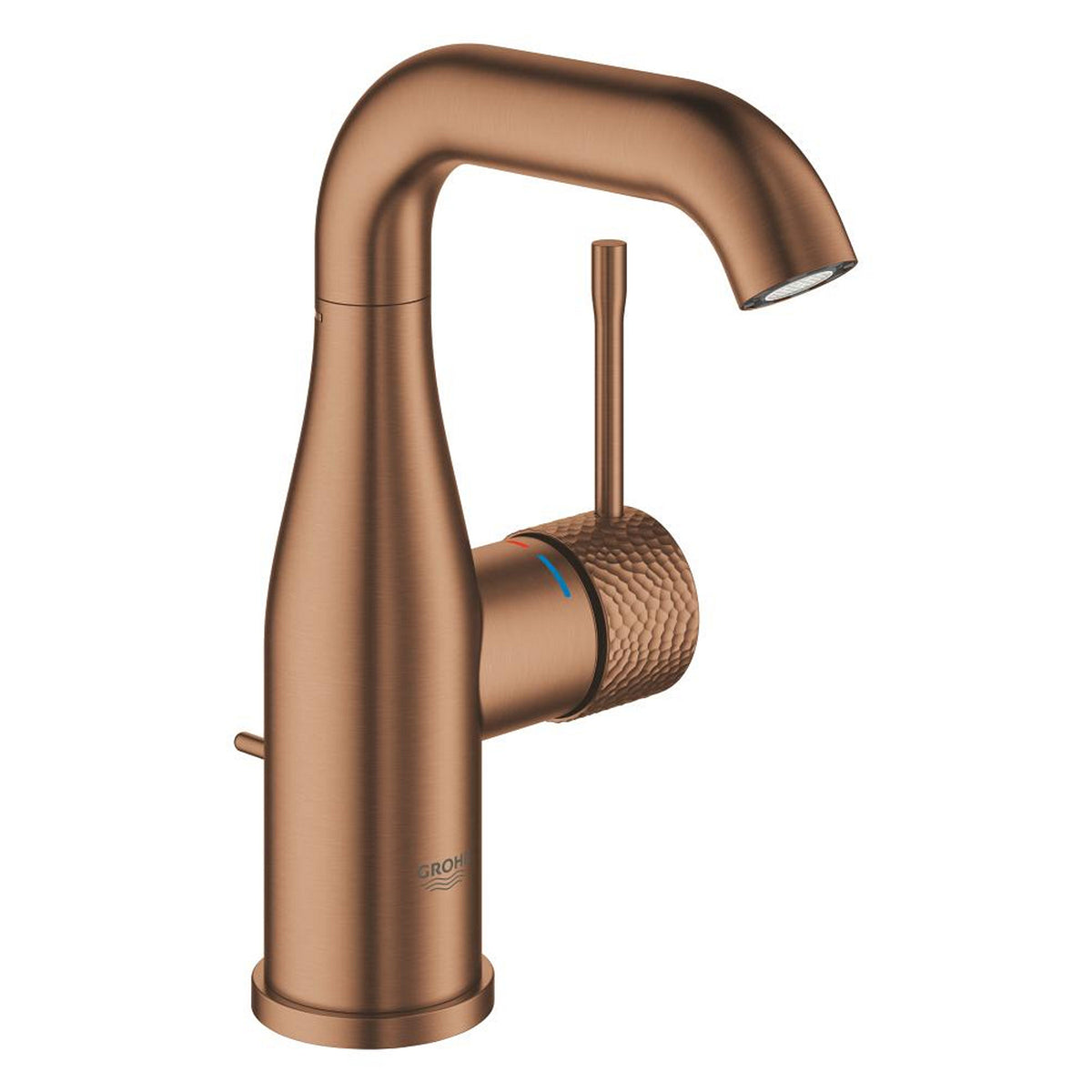Grohe Essence New Lavabo Bataryası, Sifon Kumandalı, İşlenmiş Fırçalı Bakır - Ürün Görseli