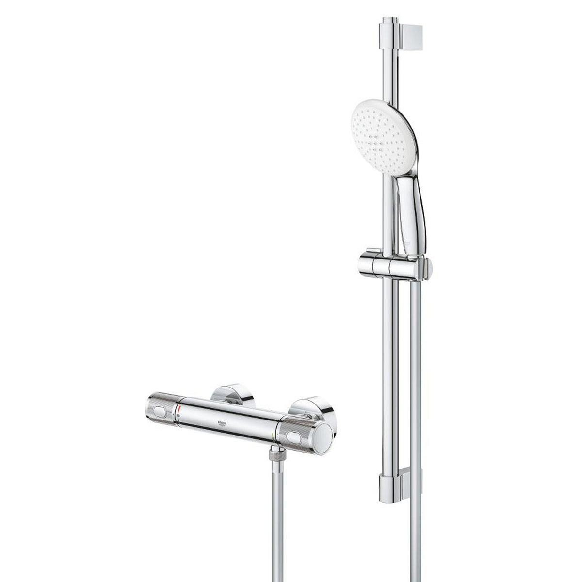 Grohe Grohtherm 1000 Performance Termostatik Duş Bataryası ve Sürgülü El Duşu Seti - Ürün Görseli