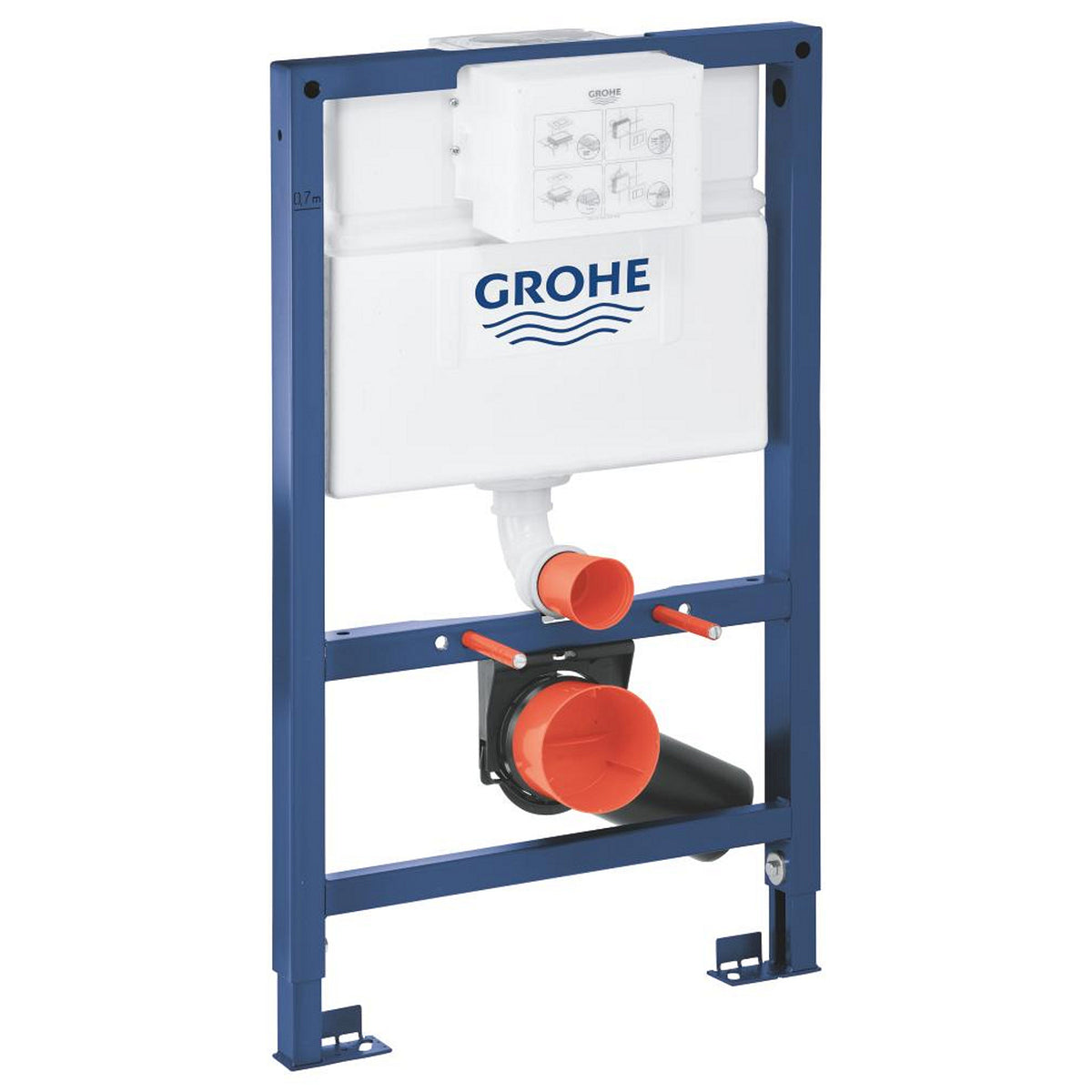 Grohe Rapid SL Gömme Rezervuar, Pnömatik, Duvar Önü Alçıpan Tipi, (Kısa - 82 Cm) - Ürün Görseli