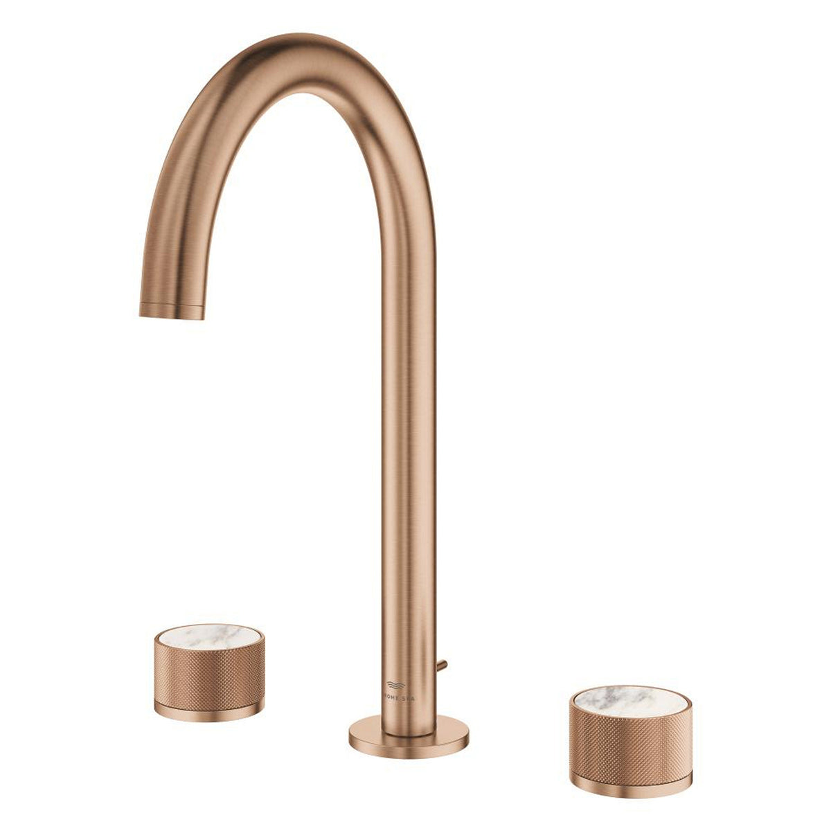 Grohe Atrio Private Collection 3 Delikli Ankastre Lavabo Bataryası, Sifon Kumandalı (L-Boy), Fırçalı Bakır - Ürün Görseli