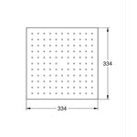 Grohe Rainshower Aqua Tiles Mono Ankastre Tepe Duşu, Tek Fonksiyonlu, Fırçalı Sert Grafit (Sıva Üstü Grubu) - Teknik Çizim