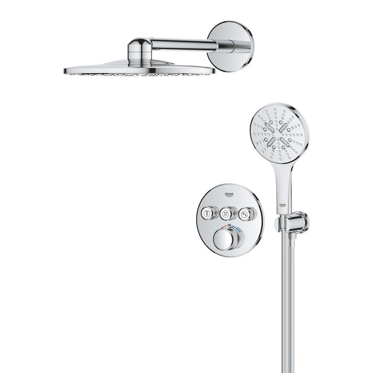 Grohe Grohtherm SmartControl Rainshower SmartActive 310 Ankastre Termostatik Duş Seti - Ürün Görseli