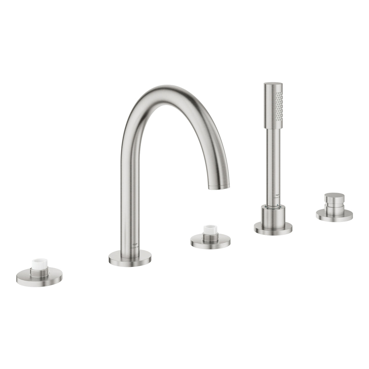 Grohe Atrio Private Collection 5 Delikli Ankastre Küvet Bataryası (Sıva Üstü Grubu), Paslanmaz Çelik - Ürün Görseli