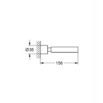 Grohe Atrio Sabunluk Tutacağı, Bakır - Teknik Çizim