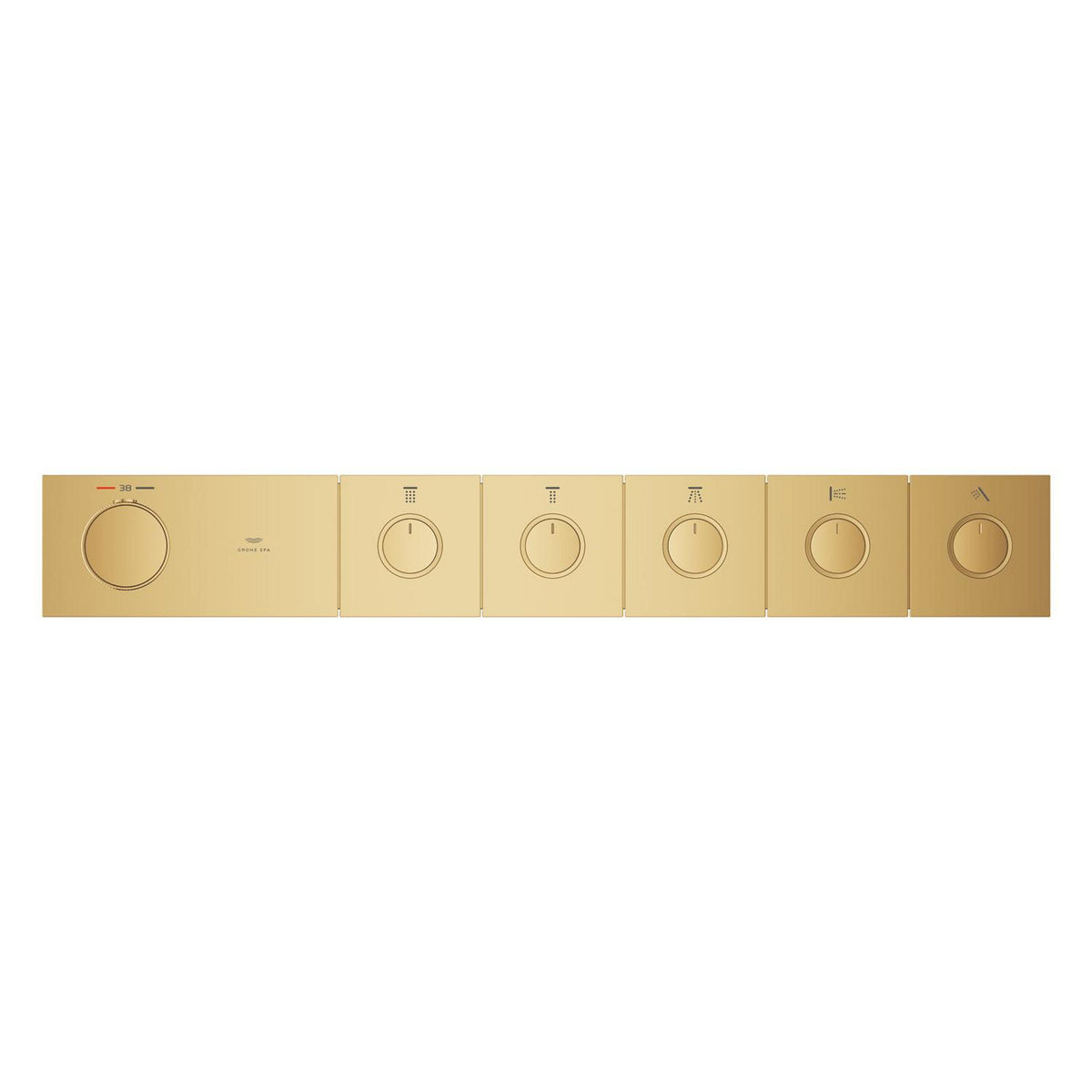 Grohe Grohtherm Aqua Tiles SmartControl Termostatik Ankastre Banyo Bataryası, 5 Çıkışlı, Altın (Sıva Üstü Grubu) - Ürün Görseli