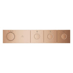 Grohe Grohtherm Aqua Tiles SmartControl Termostatik Ankastre Banyo Bataryası, 3 Çıkışlı, Fırçalı Bakır (Sıva Üstü Grubu) - Ürün Görseli