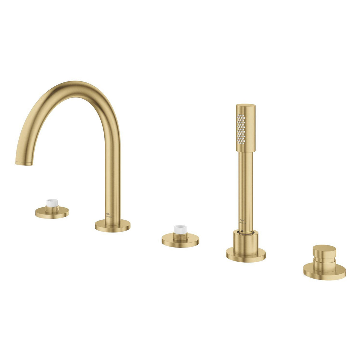 Grohe Atrio Private Collection 5 Delikli Ankastre Küvet Bataryası (Sıva Üstü Grubu), Fırçalı Altın - Ürün Görseli