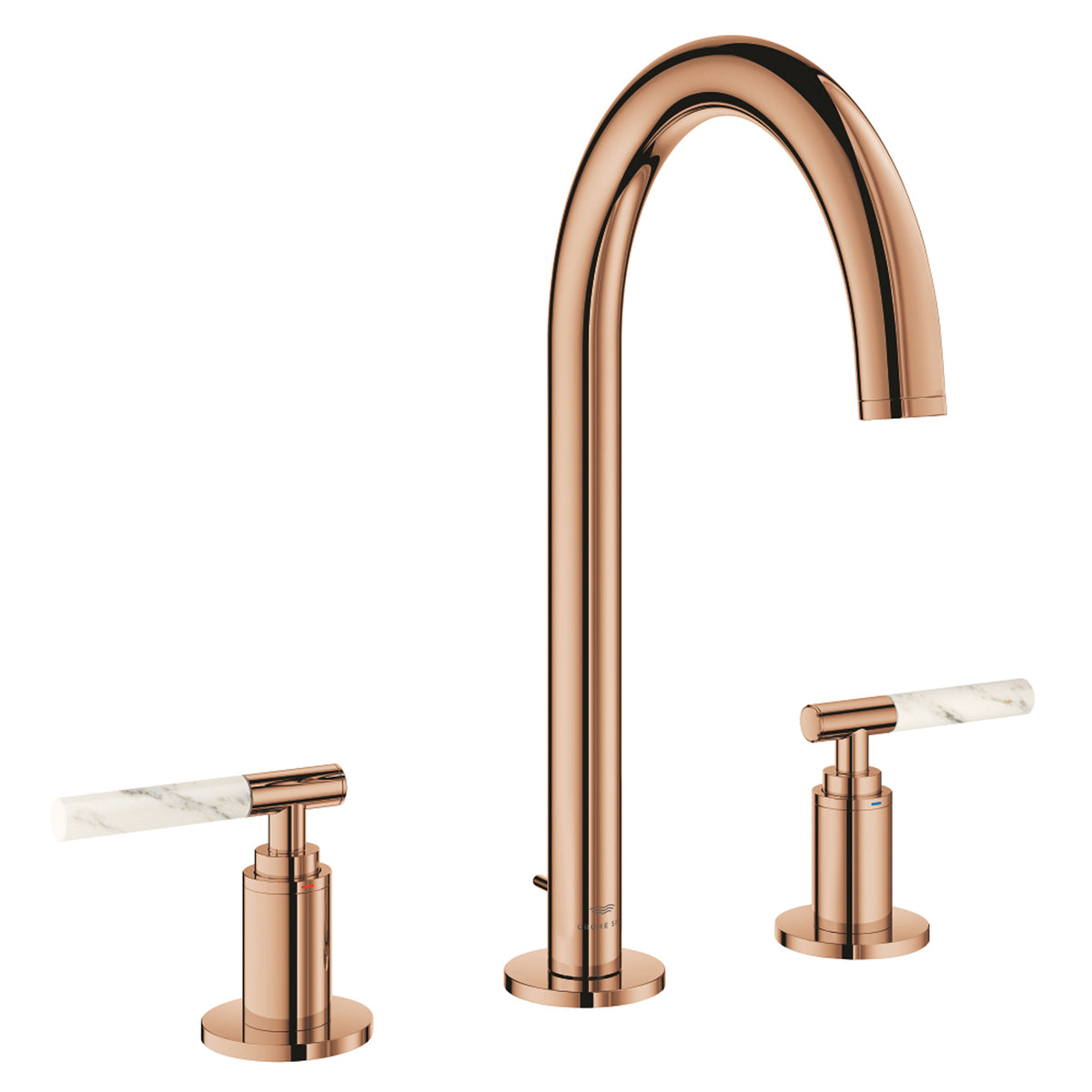 Grohe Atrio Private Collection 3 Delikli Ankastre Sifon Kumandalı Lavabo Bataryası (L-Boy), Bakır - Ürün Görseli