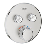 Grohe Grohtherm SmartControl Çift Valfli Akış Kontrollü, Ankastre Termostatik Banyo Bataryası (Sıva Üstü Grubu), Paslanmaz Çelik - Ürün Görseli