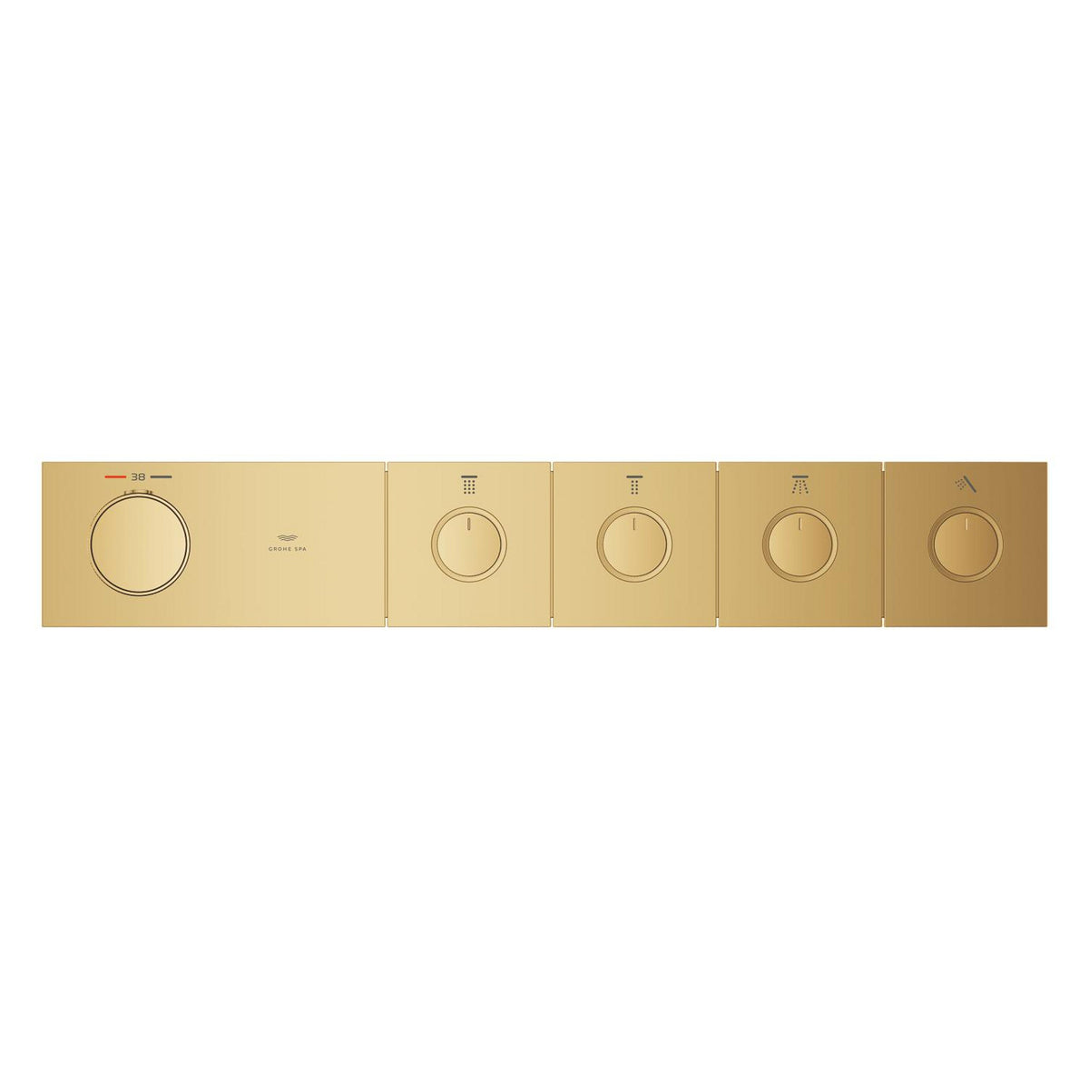 Grohe Grohtherm Aqua Tiles SmartControl Termostatik Ankastre Banyo Bataryası, 4 Çıkışlı, Altın (Sıva Üstü Grubu) - Ürün Görseli